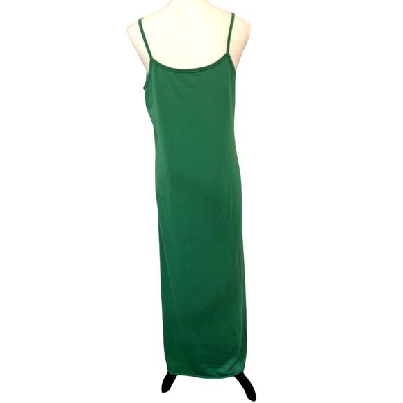 Misslook Womens Small  Maxi Dress "Hippie Soul" Spaghetti Strap V Neck Green - Picture 2 of 8